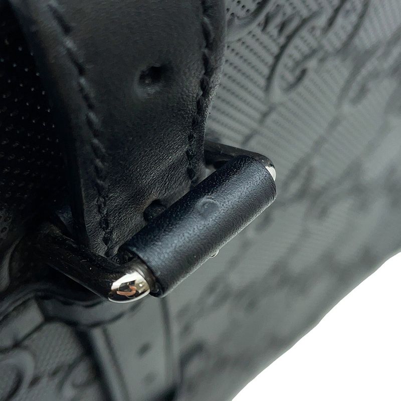 Gucci Tote GG Embossed Leather Black