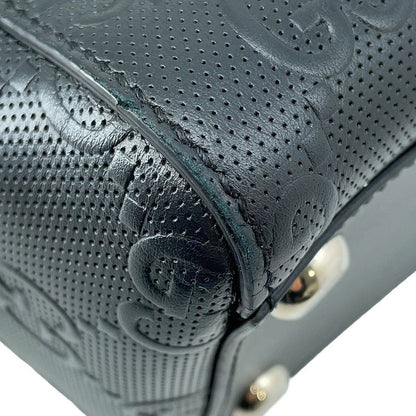 Gucci Tote GG Embossed Leather Black