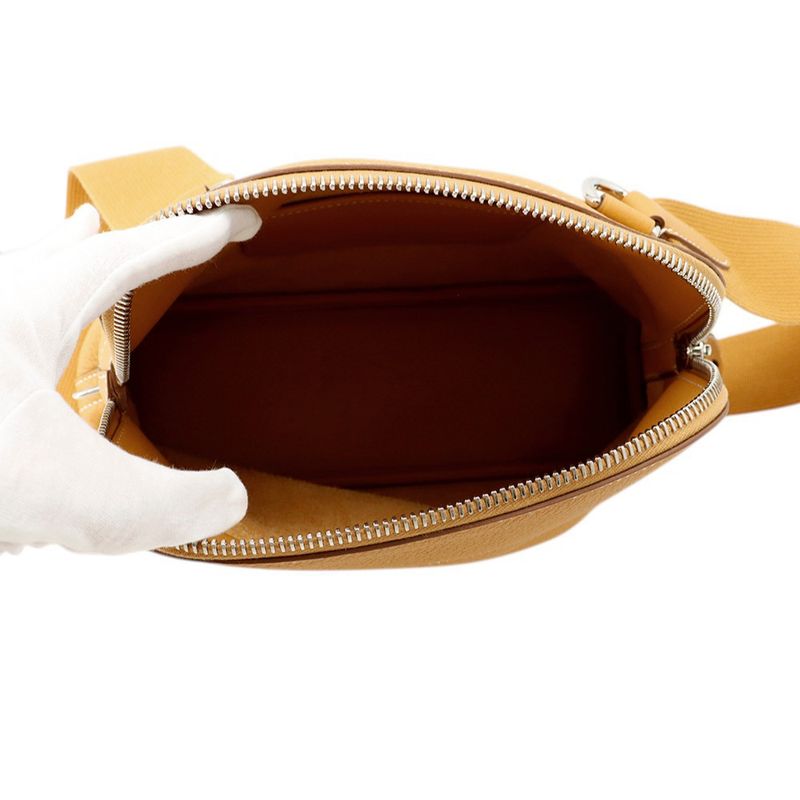 Hermes Shoulder Bag Bolide Messenger Natural Sable Silver Togo