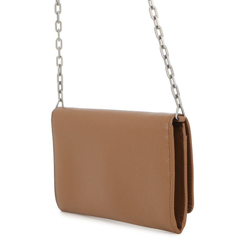 Prada Chain Wallet Saffiano Logo