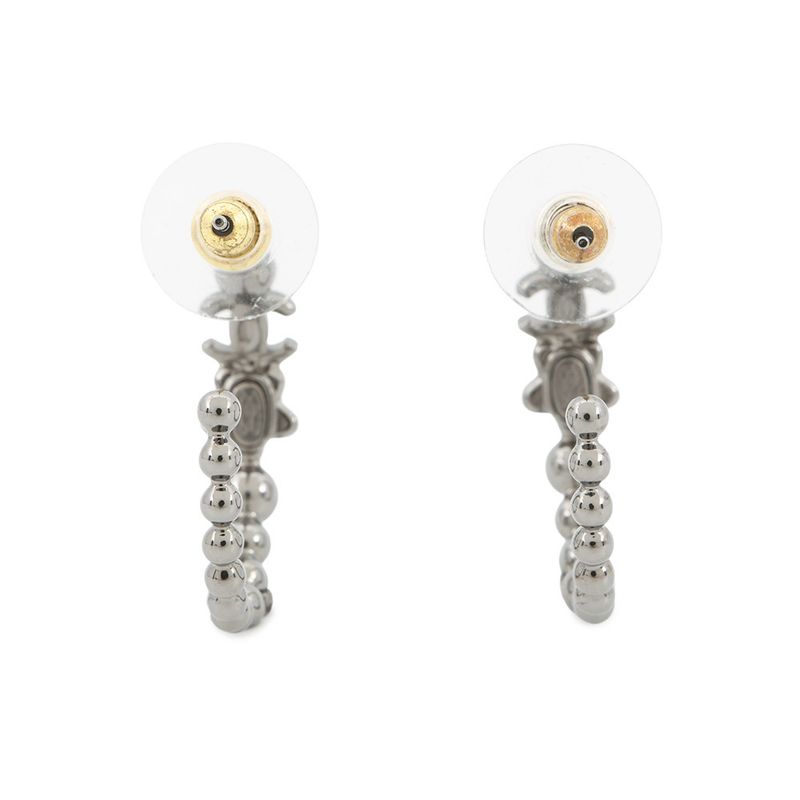 Chanel Earrings CC Logo Rhinestone Star