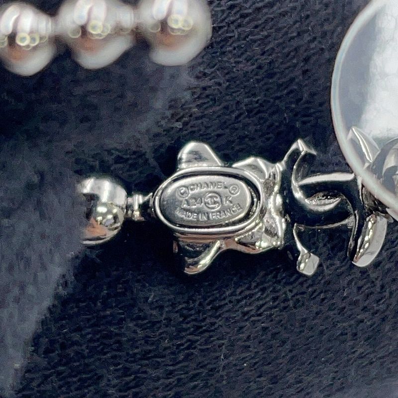 Chanel Earrings CC Logo Rhinestone Star