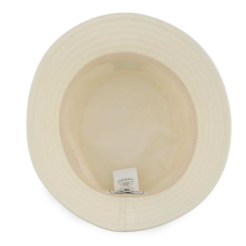 Hermes Hat Harper-h Electric Embroidery Cotton 59 Bucket Blanc Lotus