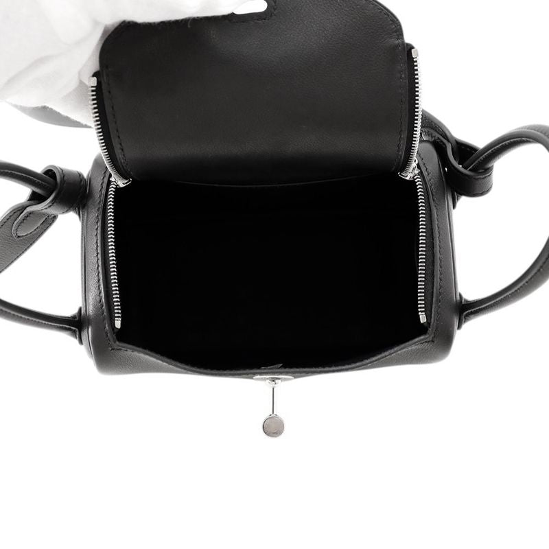 Hermes Lindy Mini Black Silver Volupt 2-Way