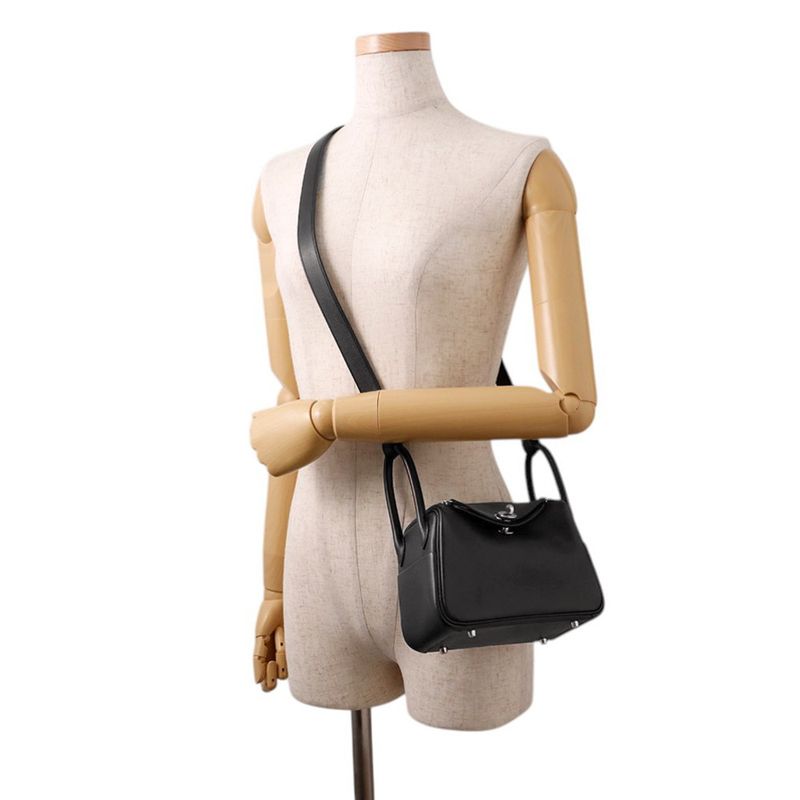 Hermes Lindy Mini Black Silver Volupt 2-Way
