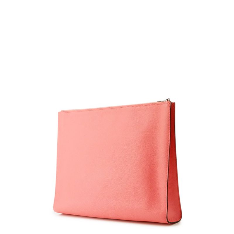 Hermes Pouch Zip Ando Roseuete Silver Roseate