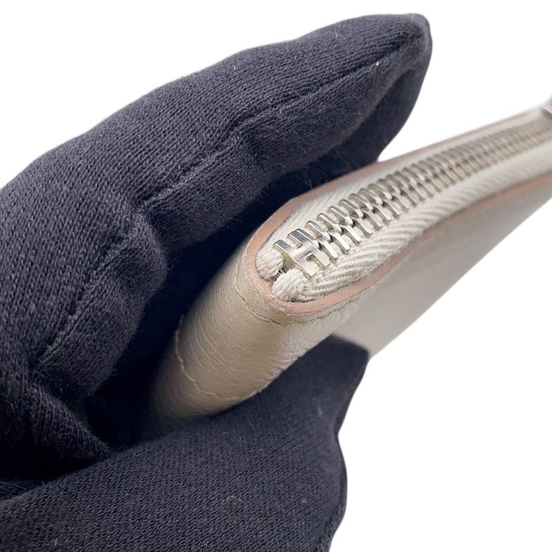 Hermes Clutch Zip Tablet Beton Silver Color Second