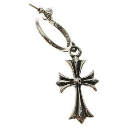 Chrome Hearts Tiny CH Cross Hoop Earrings Silver