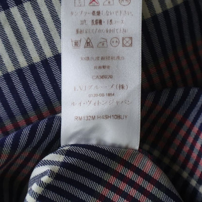 Louis Vuitton Regular Color Long Sleeve Shirt Check Pattern Red Blue