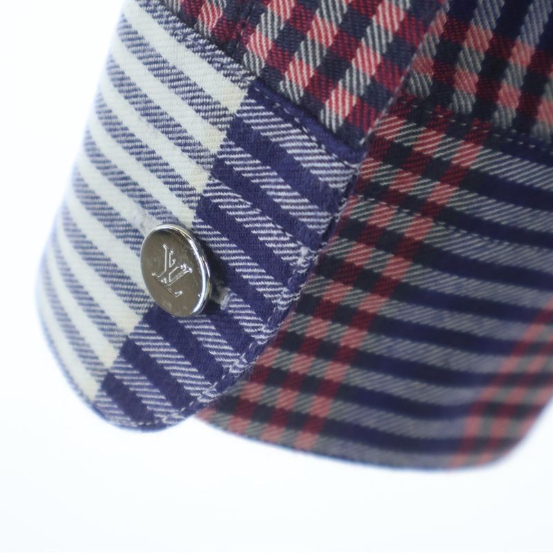 Louis Vuitton Regular Color Long Sleeve Shirt Check Pattern Red Blue