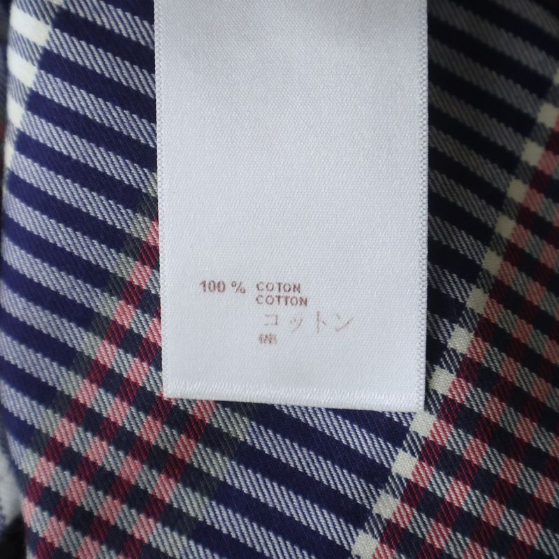 Louis Vuitton Regular Color Long Sleeve Shirt Check Pattern Red Blue