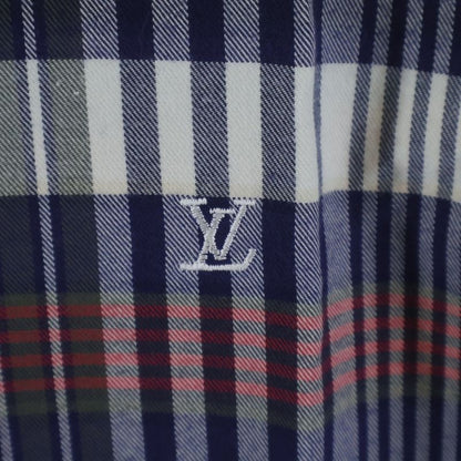 Louis Vuitton Regular Color Long Sleeve Shirt Check Pattern Red Blue