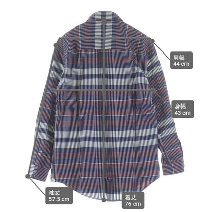Louis Vuitton Regular Color Long Sleeve Shirt Check Pattern Red Blue