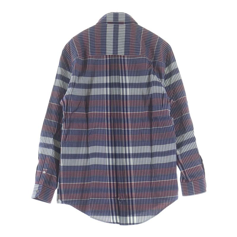 Louis Vuitton Regular Color Long Sleeve Shirt Check Pattern Red Blue