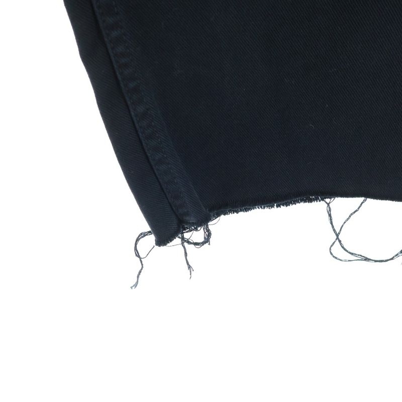 Balenciaga Zip Fly Cutoff Denim Shorts Black