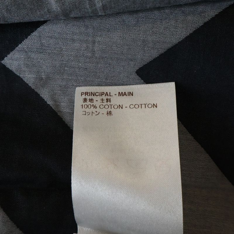 Louis Vuitton Chepron Stripe Long Sleeve Shirt Top Gray