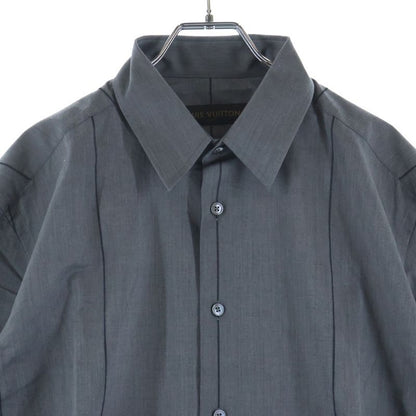 Louis Vuitton Chepron Stripe Long Sleeve Shirt Top Gray