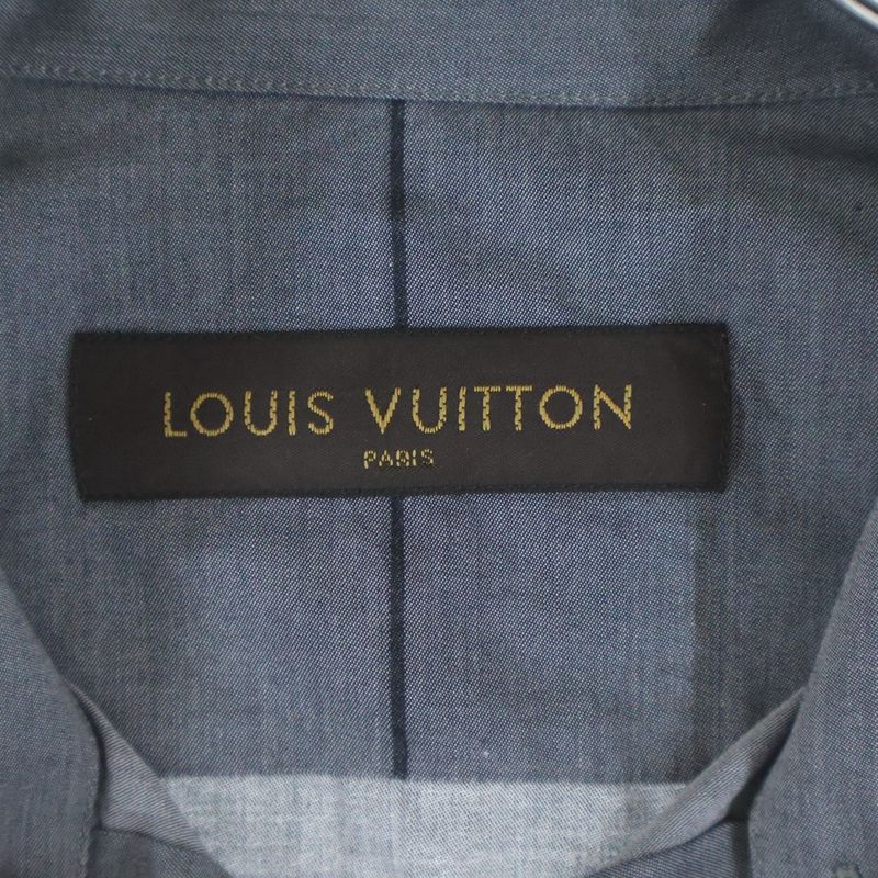 Louis Vuitton Chepron Stripe Long Sleeve Shirt Top Gray