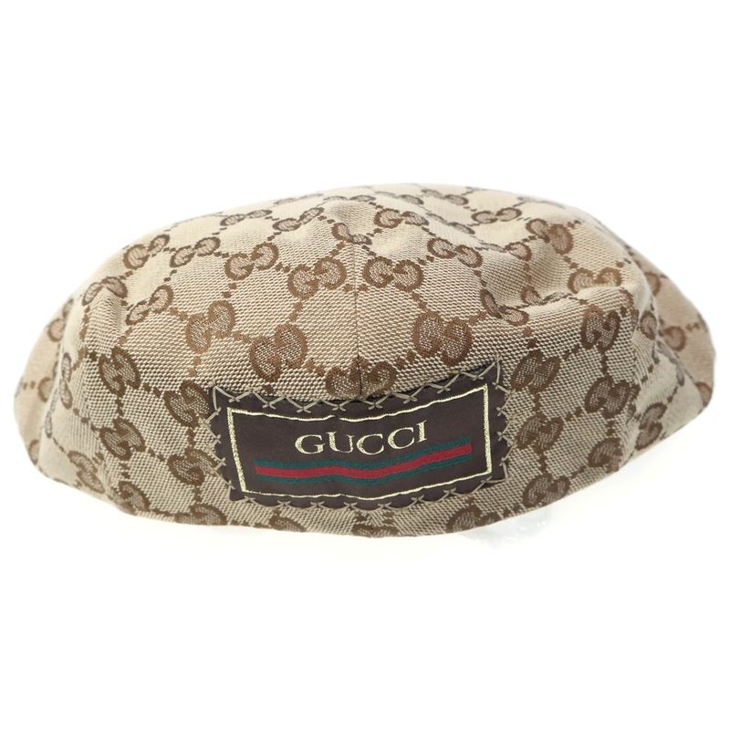 Gucci GG Canvas Flat Cap Beige