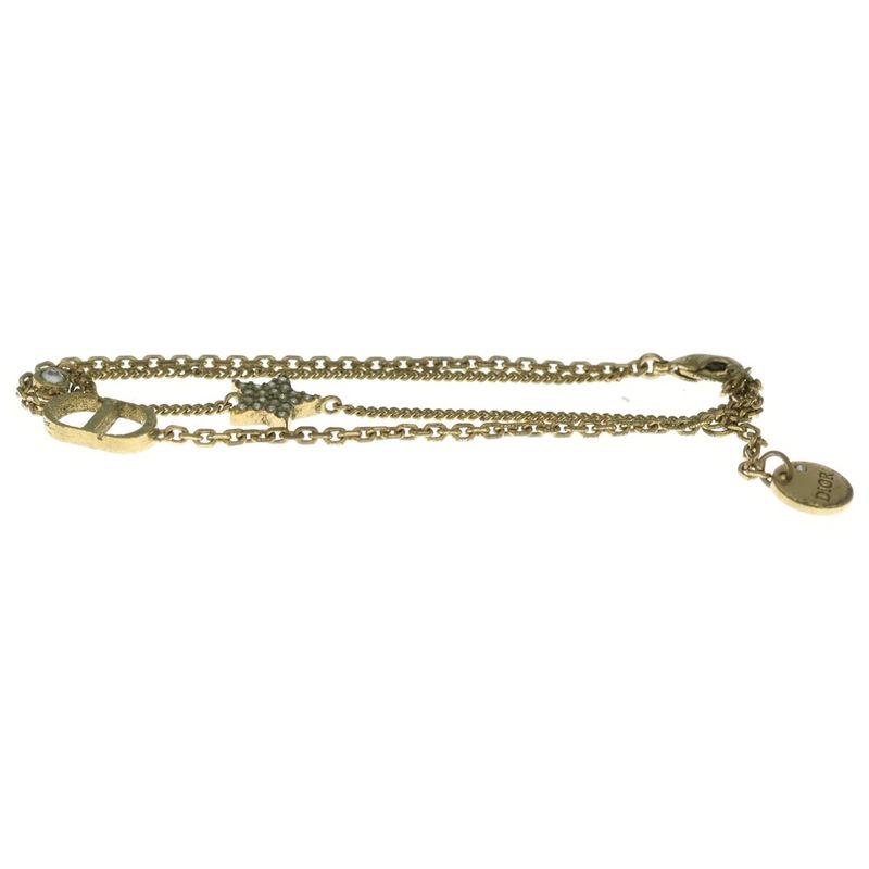 Dior Logo Lightstone Bracelet Star Gold