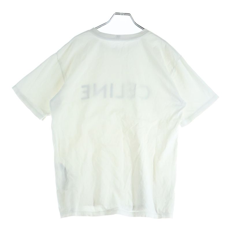 Celine Logo Print Short Sleeve T-Shirt White
