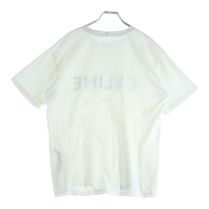 Celine Logo Print Short Sleeve T-Shirt White