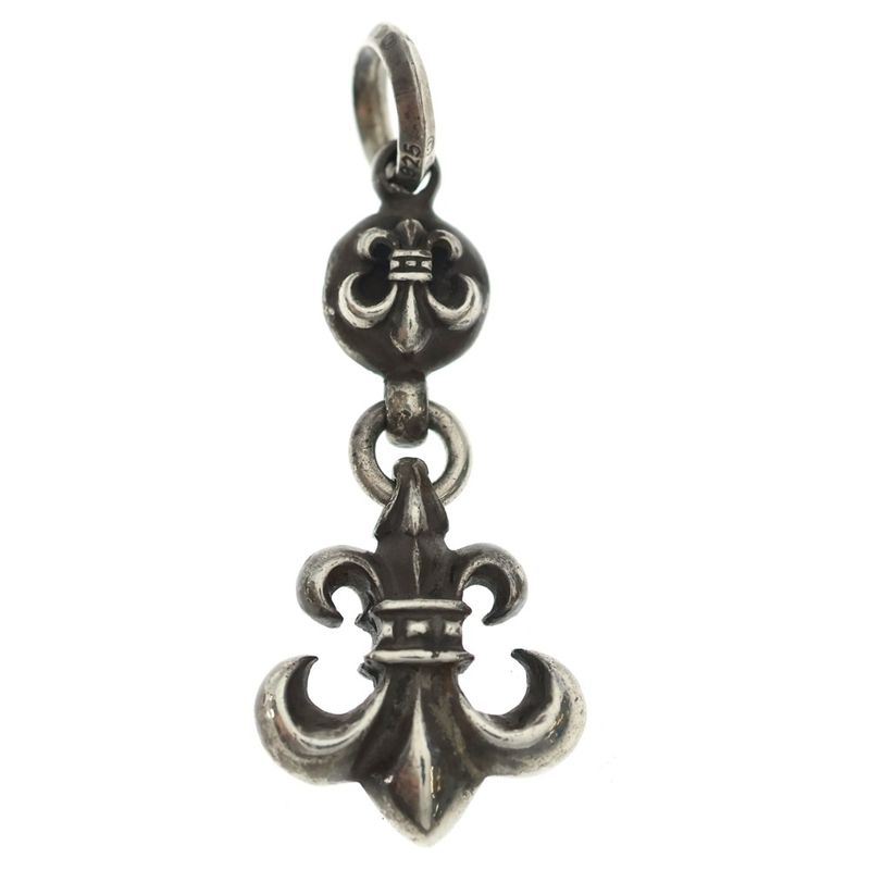 Chrome Hearts BS Fleur Charm Silver Necklace Top