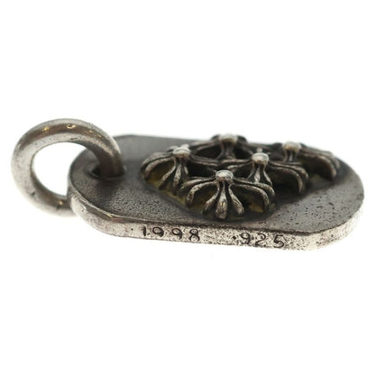 Chrome Hearts Raised Dogtag Dog Tag Charm Silver Necklace Top