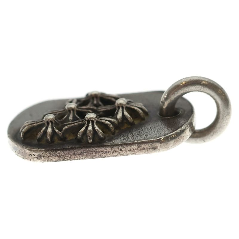Chrome Hearts Raised Dogtag Dog Tag Charm Silver Necklace Top