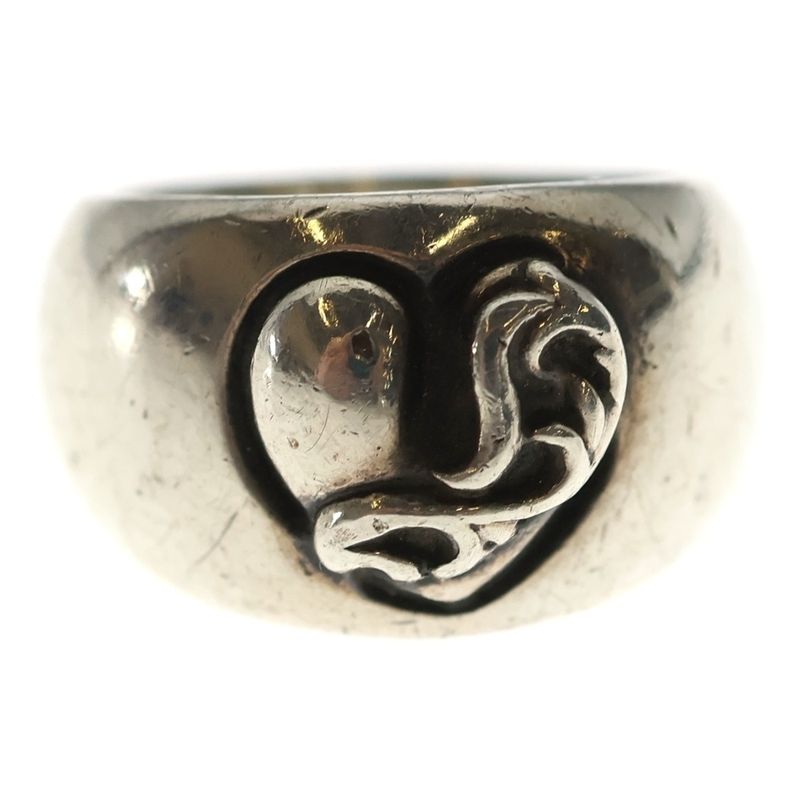 Chrome Hearts Heart in Band Silver Ring