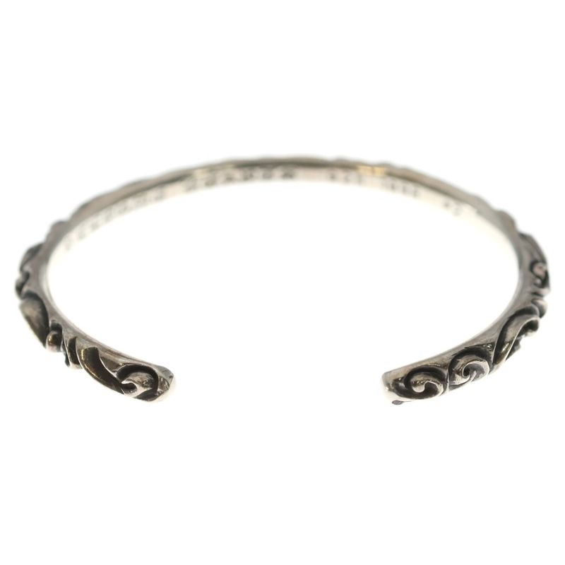 Chrome Hearts Bangle Scroll Band Bracelet Silver