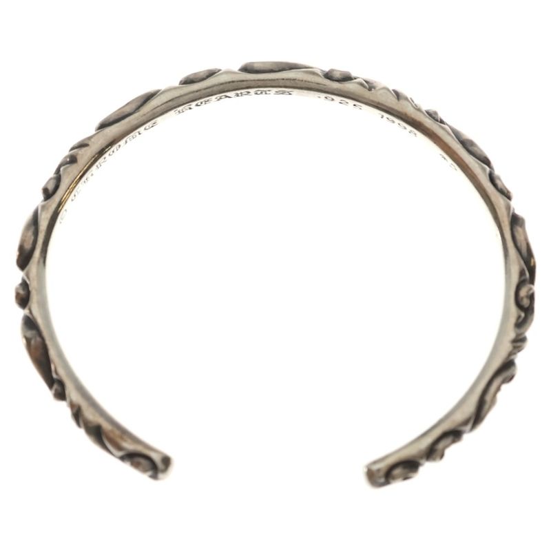 Chrome Hearts Bangle Scroll Band Bracelet Silver