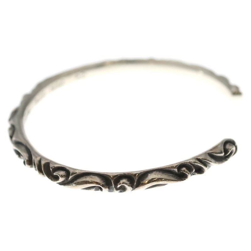 Chrome Hearts Bangle Scroll Band Bracelet Silver