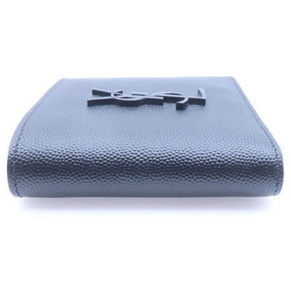 Saint Laurent Paris YSL Logo Cassandra Bifold Wallet Black