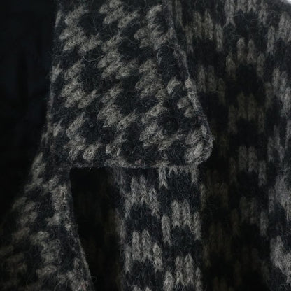 Dolce & Gabbana Wool Knit Double Breasted Peacoat Jacket Gray