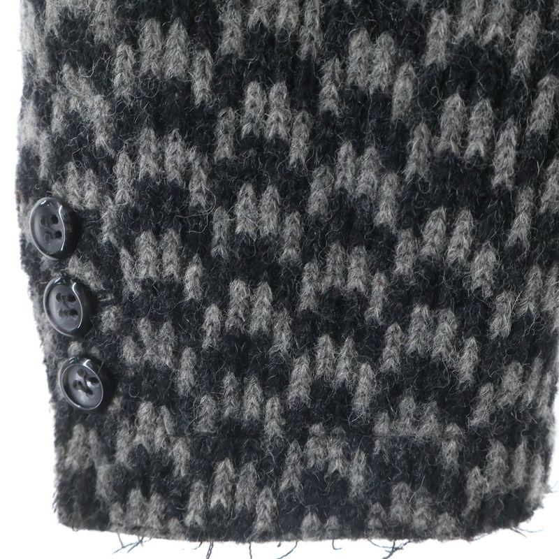 Dolce & Gabbana Wool Knit Double Breasted Peacoat Jacket Gray