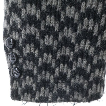 Dolce & Gabbana Wool Knit Double Breasted Peacoat Jacket Gray