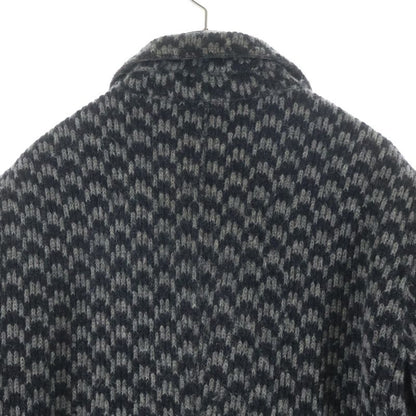 Dolce & Gabbana Wool Knit Double Breasted Peacoat Jacket Gray