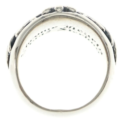 Chrome Hearts Flrl Crs Dmnd Floral Cross Ring Aftermarket Diamond Silver
