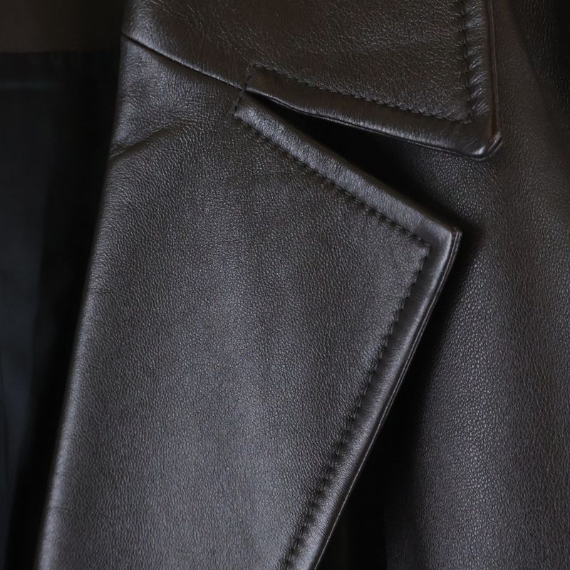 Loewe Pleated Coat in Nappa Lambskin Pressed