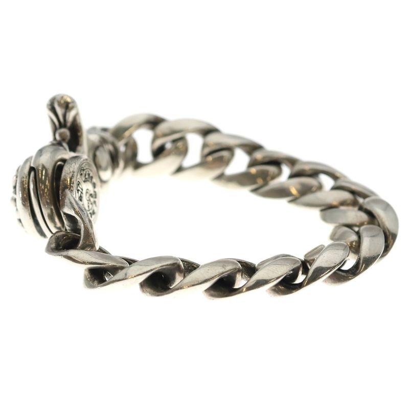 Chrome Hearts Clsc Chn Lnk Classic Link Clip Bracelet 13 Links Silver