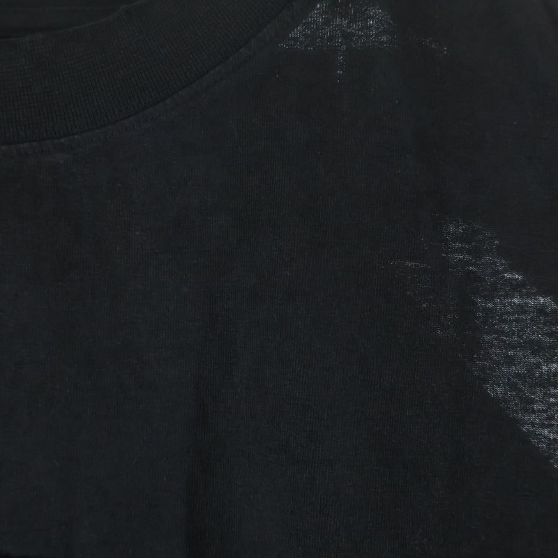 Balenciaga Logo Motif Emo T-Shirt Front Embroidery Crew Neck Short Sleeve