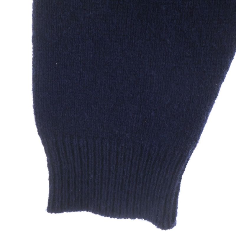 Prada Shetland Wool Crew Neck Sweater Knit Navy