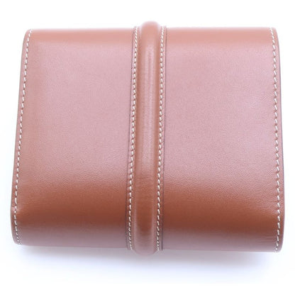Celine Small Trifold Wallet Compact Brown Camel Leather