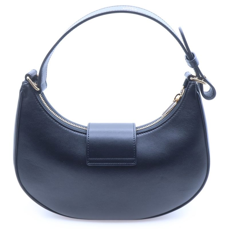 Celine Ava Triomphe Shoulder Bag Black Smoothie Fusskin
