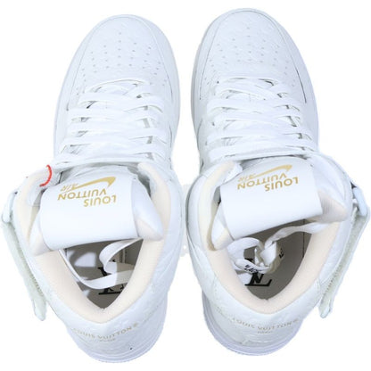 Louis Vuitton Air Force 1 Mid Monogram Leather Cut Sneakers