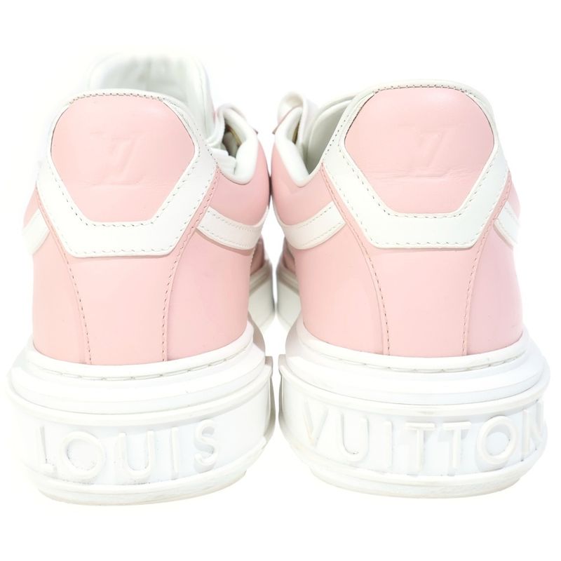 Louis Vuitton Time Out Sneaker Monogram Low Cut Sneakers Pink White