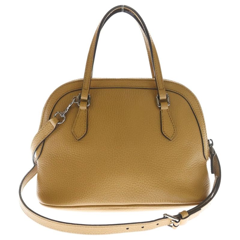 Gucci 2-Way Log Leather Shoulder Bag Beige