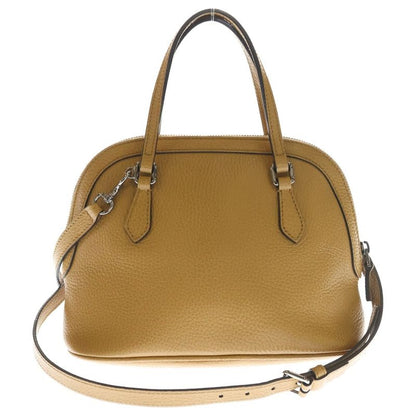 Gucci 2-Way Log Leather Shoulder Bag Beige