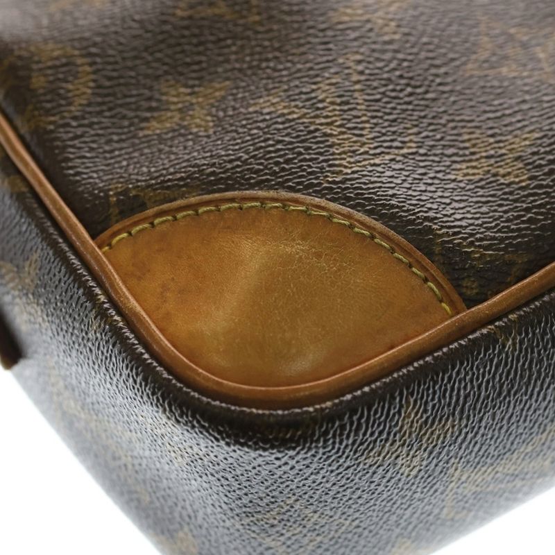 Louis Vuitton Monogram Trocadero Shoulder Bag Brown Leather Gold